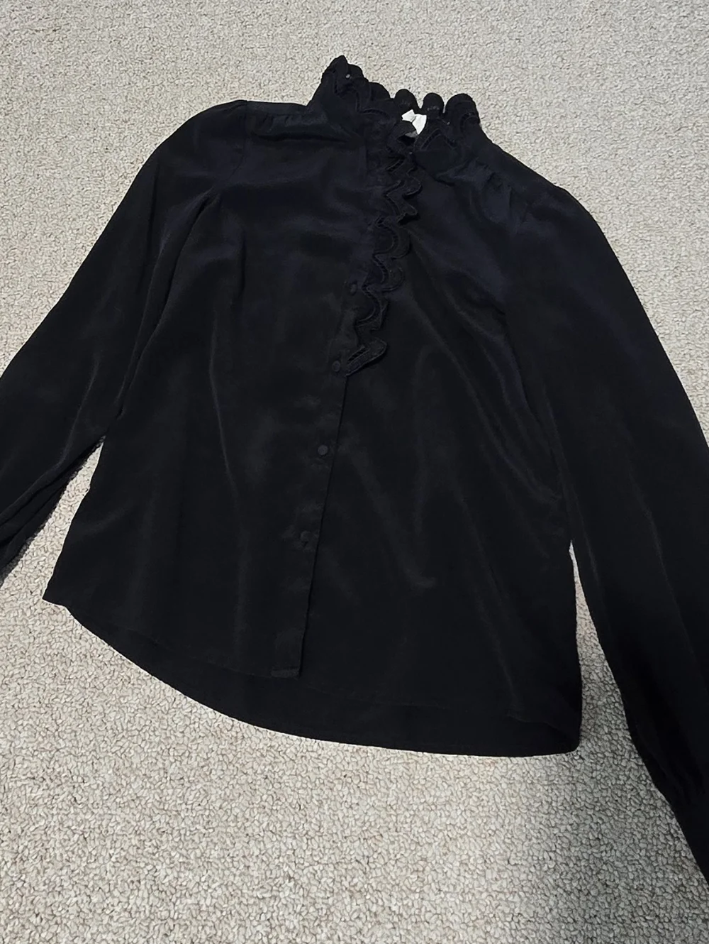 Set Of 2 Sezan Chlo Ruffle Black And Ivory Size 32 Or 00 - Picture 4 of 9